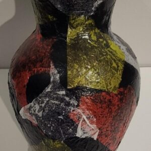 One-of-a-Kind Handcrafted Avant-Garde Abstract Art Glass Vase